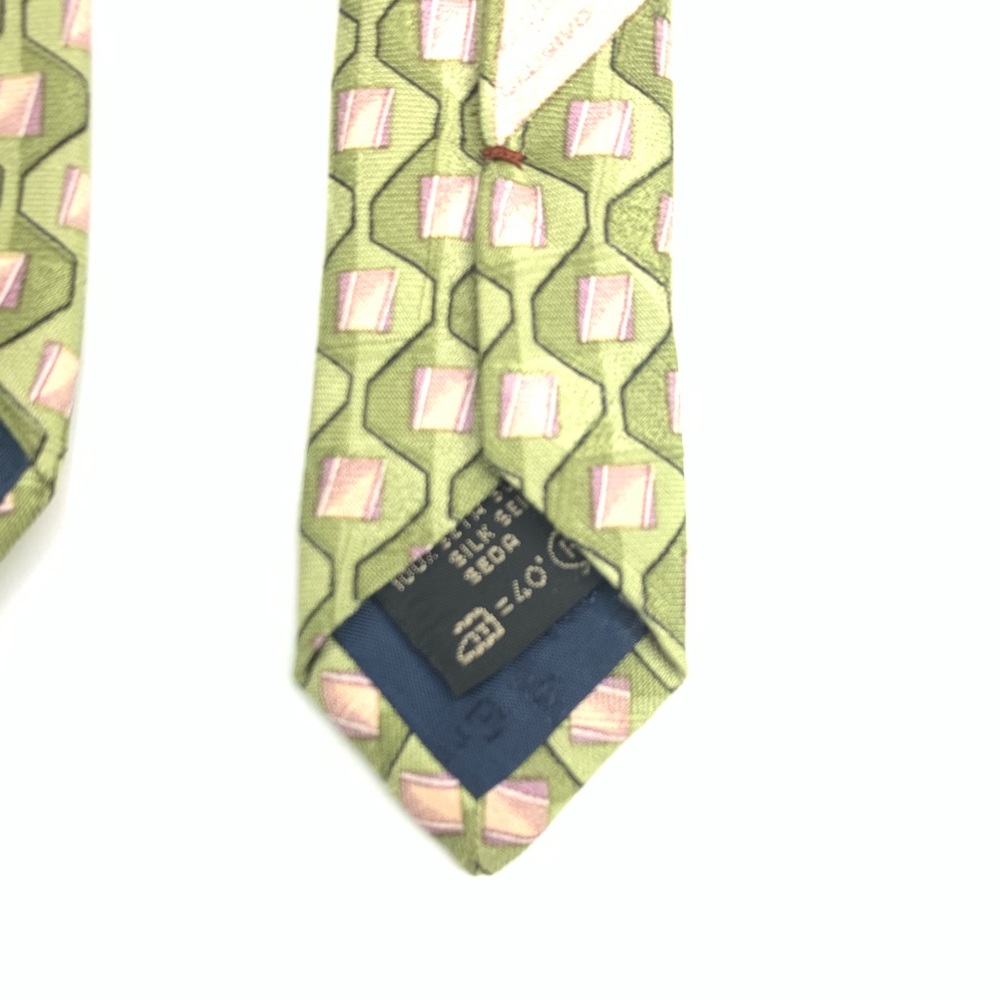 Ermenegildo Zegna Geometric 100% Silk Tie. - Picture 6 of 7